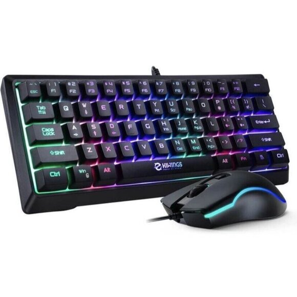 HI600 HIWINGS 60% Gaming Keyboard and Mouse Kit RGB Lighting NEW SEALED - Picture 3 of 8